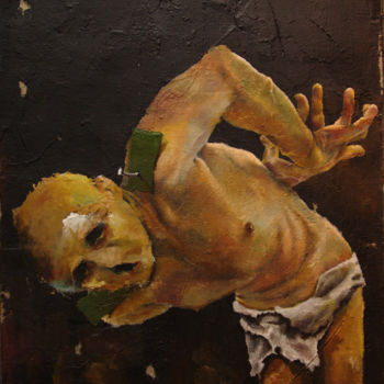 Malerei mit dem Titel "Suppression" von Samedi Von Drole, Original-Kunstwerk, Öl