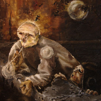 Pittura intitolato "Bubbles freak" da Samedi Von Drole, Opera d'arte originale, Olio