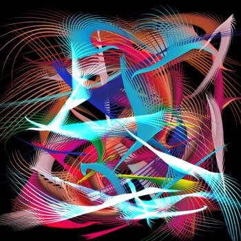 Digitale Kunst mit dem Titel "Oiseau." von Lotus20artabstrait, Original-Kunstwerk, Digitale Malerei