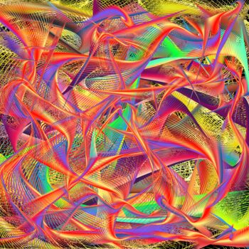 Arts numériques intitulée "***BariolE***" par Lotus20artabstrait, Œuvre d'art originale, Peinture numérique