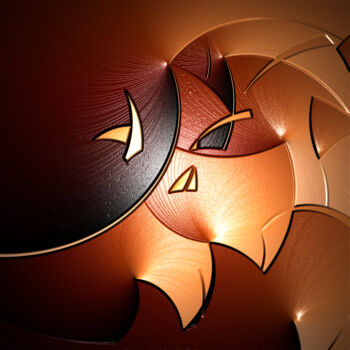 Цифровое искусство под названием "Spiral'or." - Lotus20artabstrait, Подлинное произведение искусства, Цифровая живопись