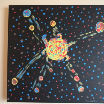 Painting titled "planets-exploding-o…" by Lou Baldin, Original Artwork