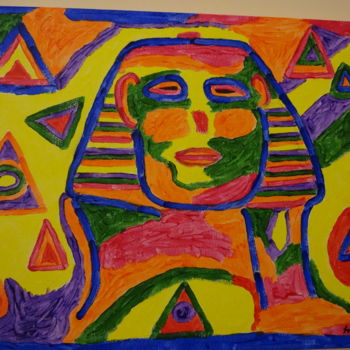 Malerei mit dem Titel "sphinx.jpg" von Lou Baldin, Original-Kunstwerk