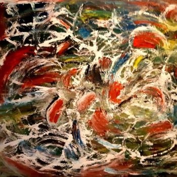 Painting titled "Tourmentes" by Louise, Original Artwork, Oil