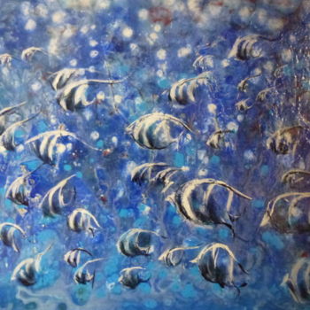 Peinture intitulée "les Zèbres" par Michel, Œuvre d'art originale, Acrylique