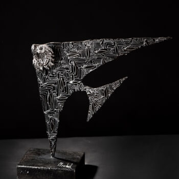 Scultura intitolato "Dragoon" da Michel, Opera d'arte originale, Metalli