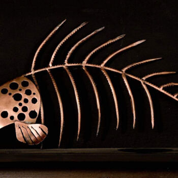 Γλυπτική με τίτλο "Betonfish" από Michel, Αυθεντικά έργα τέχνης, Μέταλλα Τοποθετήθηκε στο Μέταλλο