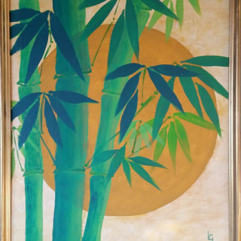 Pintura titulada "Bambous chinois" por Louis Garcia, Obra de arte original, Pigmentos