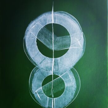 Картина под названием "UFO" - Louis Garcia, Подлинное произведение искусства, Акрил Установлен на Деревянная рама для носилок