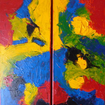 Painting titled "Together" by Louis Lambry, Original Artwork, Acrylic
