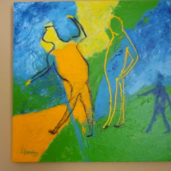 Картина под названием "Out his Shadow" - Louis Lambry, Подлинное произведение искусства, Акрил