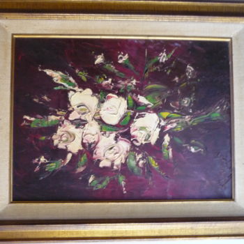 Pittura intitolato "Flowers" da Louis Lambry, Opera d'arte originale, Olio
