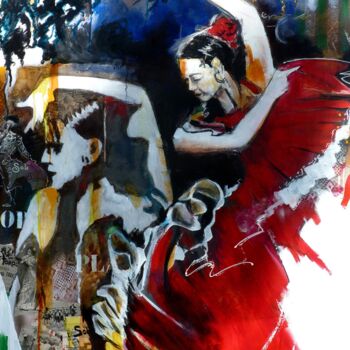 Pittura intitolato "Flamenca" da Louis Lopez, Opera d'arte originale, Acrilico