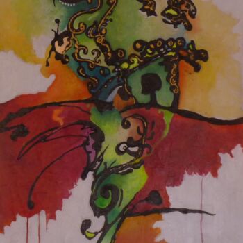Картина под названием "TRAJE de LUZ" - Louis Lopez, Подлинное произведение искусства, Акрил Установлен на Деревянная рама дл…