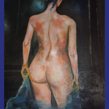 Malerei mit dem Titel "Le Drapé" von Louis Roblo, Original-Kunstwerk, Öl