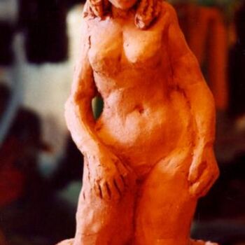 Escultura intitulada "FEMME OBSERVANT SCU…" por Louis Runemberg, Obras de arte originais