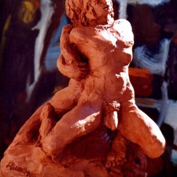 Sculpture titled "HOMME ET FEMME NUS…" by Louis Runemberg, Original Artwork