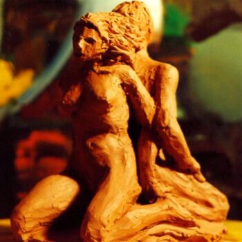 Sculpture titled "AMOUR DOS A DOS" by Louis Runemberg, Original Artwork