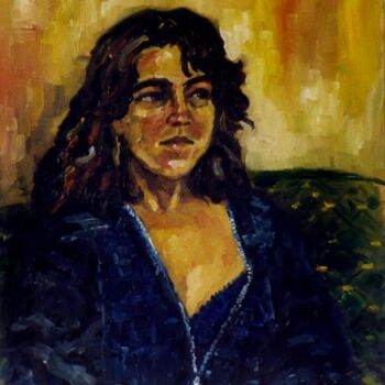 Schilderij getiteld "KARINE LEMOINE  (AR…" door Louis Runemberg, Origineel Kunstwerk