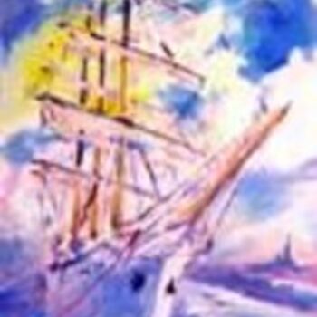 Malerei mit dem Titel "ARMADA ROUEN 2003 D…" von Louis Runemberg, Original-Kunstwerk, Öl
