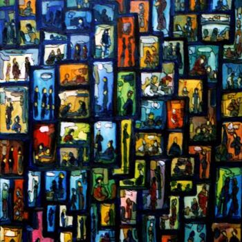 Painting titled "WINDOWS 40F.01 (ART…" by Louis Runemberg, Original Artwork