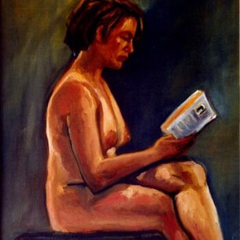 Painting titled "ELISE LA LECTRICE N…" by Louis Runemberg, Original Artwork