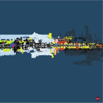 Arts numériques intitulée "Trieste la nuit" par Louis Stein, Œuvre d'art originale, Peinture numérique