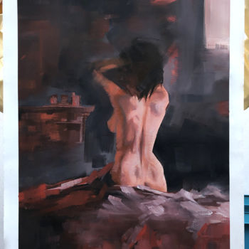 Painting titled "Intimité" by Louis Torres, Original Artwork, Oil