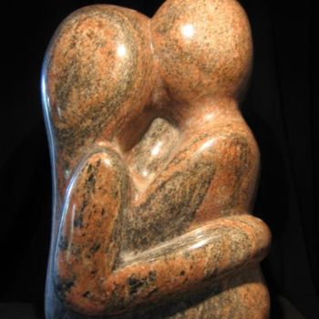 Sculpture titled "Lex amoureux" by Louis Crépeau, Original Artwork, Stone