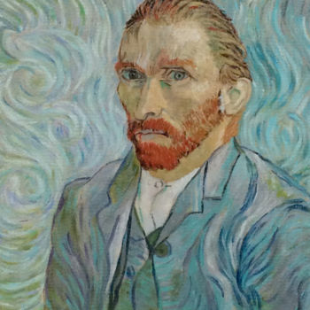 Картина под названием "Van Gogh self-portr…" - Louisa Linton, Подлинное произведение искусства, Масло