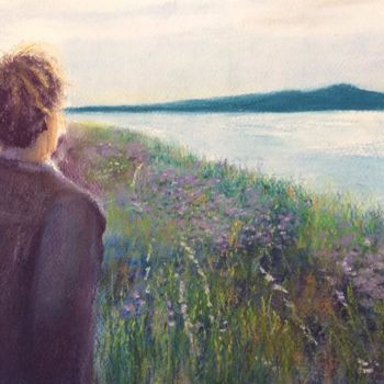 Painting titled "By the lagoon" by Louisa Linton, Original Artwork, Pastel