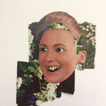 Collages intitulée "La vie en roses II" par Louisa Linton, Œuvre d'art originale, Collages