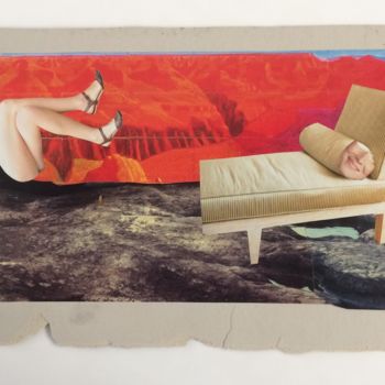 Collages intitulée "Chaise longing" par Louisa Linton, Œuvre d'art originale, Collages