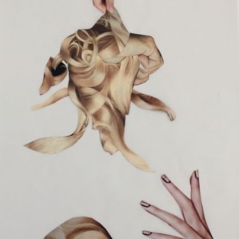 Colagens intitulada "Anti Gravity" por Louisa Linton, Obras de arte originais, Colagens