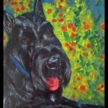 Painting titled "BEETHOVEN" by Louise Aubé, Original Artwork, Oil