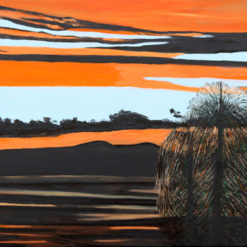 Peinture intitulée "lever-de-soleil-a-s…" par Louise Bressange, Œuvre d'art originale, Huile