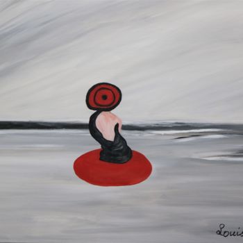 Malarstwo zatytułowany „femme-au-chapeau-ro…” autorstwa Louise Bressange, Oryginalna praca, Akryl