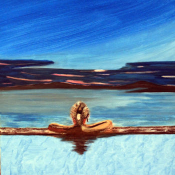 Pittura intitolato "reve-en-bleu.jpg" da Louise Bressange, Opera d'arte originale, Acrilico