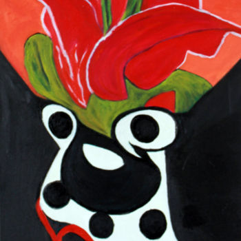 Pintura intitulada "botte-de-fleurs.jpg" por Louise Bressange, Obras de arte originais, Óleo
