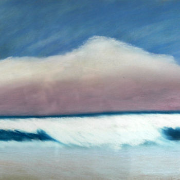 Pittura intitolato "ciel-et-mer.jpg" da Louise Bressange, Opera d'arte originale, Pastello