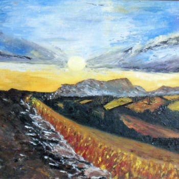 Pintura titulada "rayons-de-soleil.jpg" por Louise Bressange, Obra de arte original, Oleo