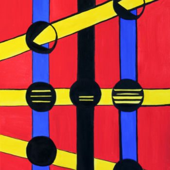 Painting titled "theoreme-de-thales-…" by Louise Bressange, Original Artwork, Acrylic