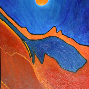 Peinture intitulée "plein-soleil-sur-la…" par Louise Bressange, Œuvre d'art originale, Huile