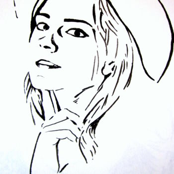 Malarstwo zatytułowany „Emma Watson” autorstwa Louise Hersent, Oryginalna praca, Olej
