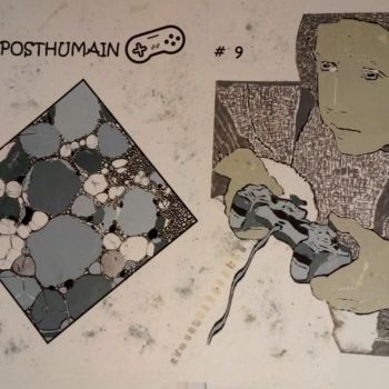 제목이 "POSTHUMAIN # 9"인 미술작품 Louise Malbec로, 원작, 파스텔