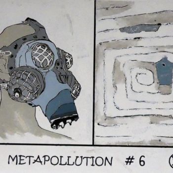 绘画 标题为“METAPOLLUTION # 6” 由Louise Malbec, 原创艺术品, 粉彩