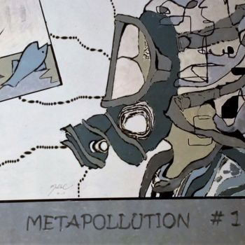 「METAPOLLUTION # 1」というタイトルの絵画 Louise Malbecによって, オリジナルのアートワーク, パステル