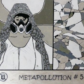 제목이 "METAPOLLUTION # 5"인 미술작품 Louise Malbec로, 원작, 파스텔