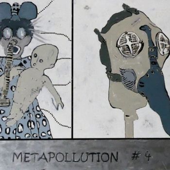 제목이 "METAPOLLUTION # 4"인 미술작품 Louise Malbec로, 원작, 파스텔