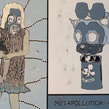 Картина под названием "METAPOLLUTION # 10" - Louise Malbec, Подлинное произведение искусства, Пастель